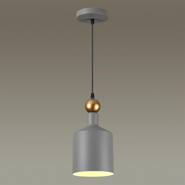 4086/1 PENDANT ODL19 495 серый/золотой Подвес Е27 1*40W 220V BOLLI