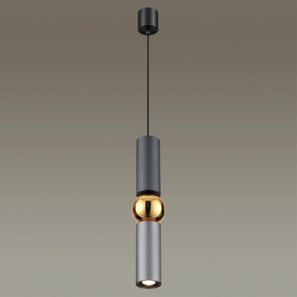 4071/5L L-VISION ODL19 475 серый/золото Подвес GU10 1*5W SAKRA