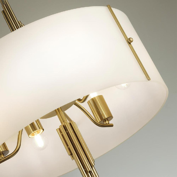 5415/6 MODERN ODL_EX23 181 бронзовый/белый матовый/металл/стекло Люстра E27 6*40W MARGARET