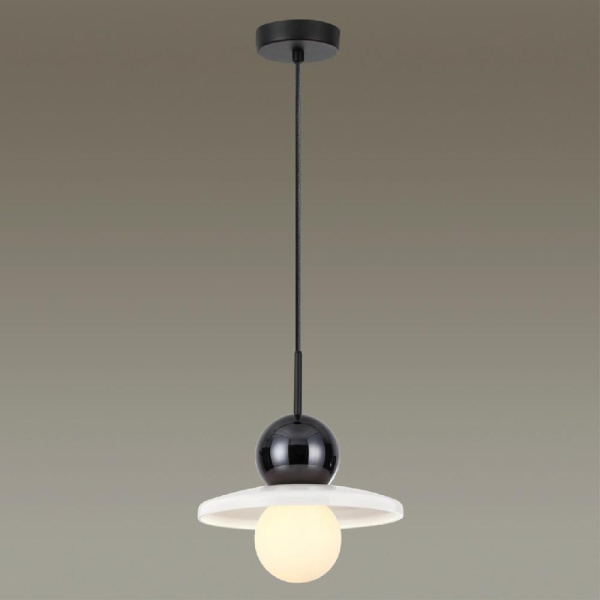 5014/1D MODERN ODL23 295 черный/белый/белый матовый металл/стекло Подвес G9 LED 5W HATTY