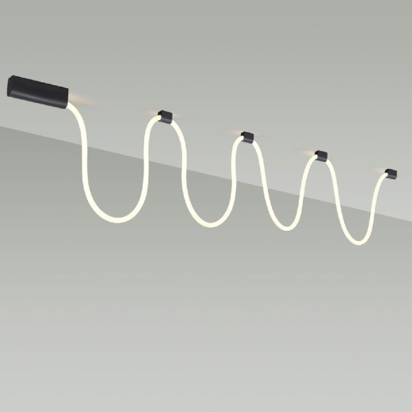 4391/30CL HIGHTECH ODL24 260 черный/металл/канат Настенно-потолочный светильник накладной (3 крепления в комплекте) IP20 LED 30W 1185Лм 4000K CORDA