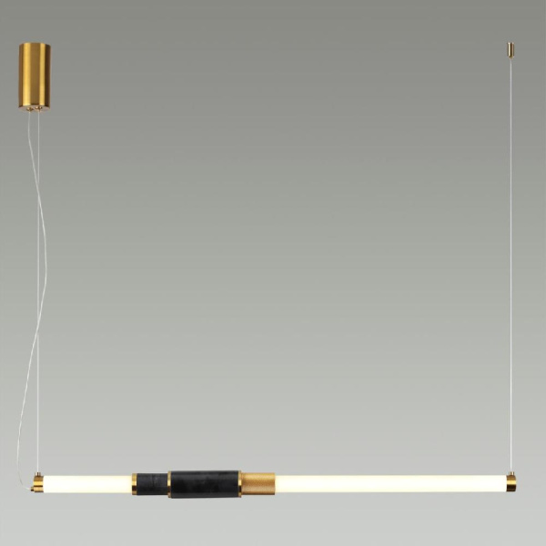 4361/14L MIDCENT ODL24 126 черный мрамор/антич. бронза/металл/акрил Подвесной светильник (ВЕРТ. И ГОРИЗОНТ) IP20 LED 14W 3000K 220V MARMI