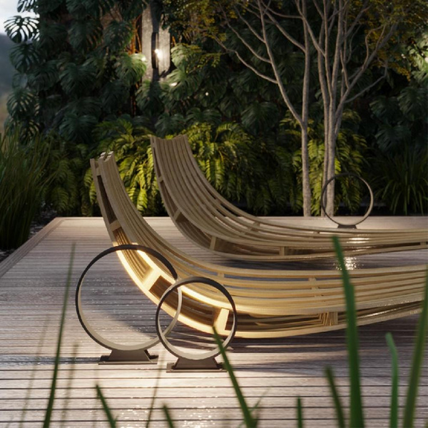 6615/6FL NATURE ODL24 615 черный/металл/акрил Напольный светильник IP65 LED 7W 3000K 220V UVO