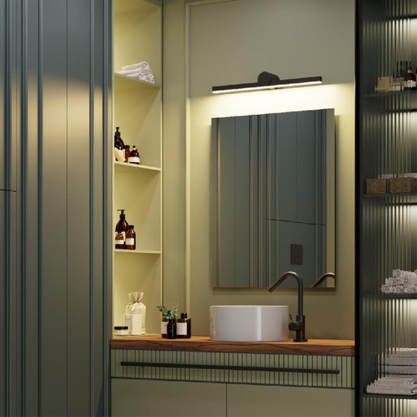 6623/12WL HIGHTECH ODL24 601 черный/акрил/акрил Настенный светильник IP54 LED 12W 4000K 220V ABRI