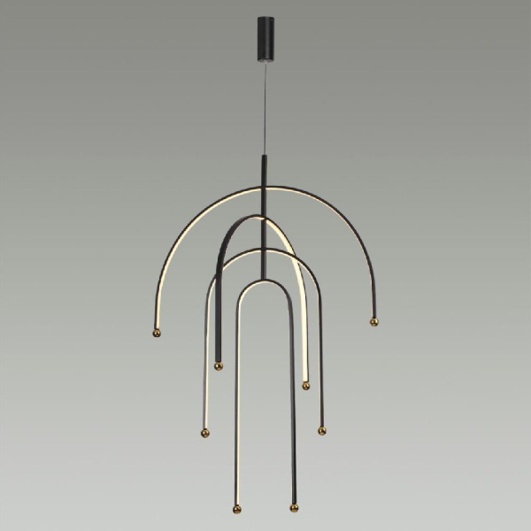 6633/95L HIGHTECH ODL24 287 металл/черный/акрил Подвесной светильник (регулируемые рожки) LED 95W 3000K 220V MEMFI