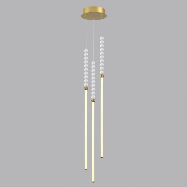 6639/33L HIGHTECH ODL24 291 металл/античная бронза/белые бусы из акрила Подвесной светильник IP 20 LED 33W 3500K 220V MONELLA