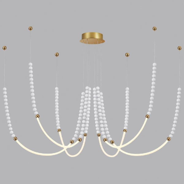 6639/70L HIGHTECH ODL24 291 металл/античная бронза/разноветн. бусы из акрила/акрил Люстра IP20 LED 70W 3500K 220V MONELLA