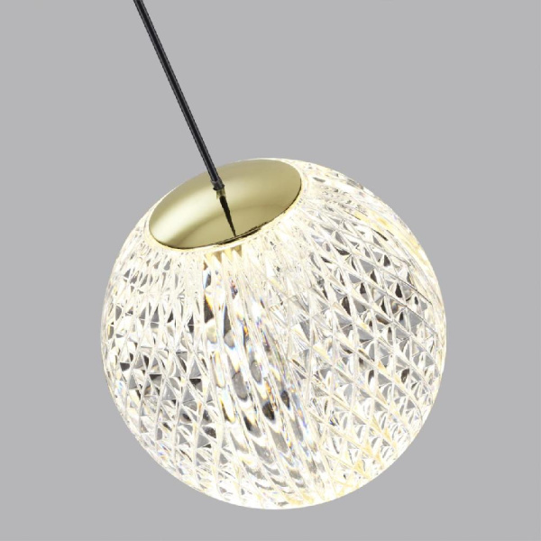 5008/5LA L-VISION ODL24 583 золотой/металл/акрил Подвес LED 5W 4000K 390лм CRYSTAL