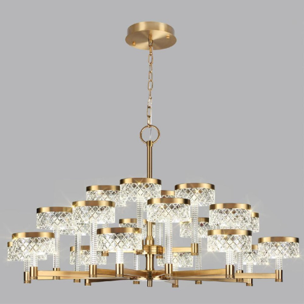 5032/120L L-VISION ODL24 567 античн.бронза/металл/акрил Люстра LED 120W 4000K 9934лм FIVRE