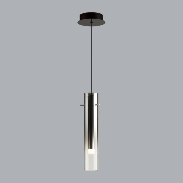 5062/5L PENDANT ODL24 453 черный/темн.хром/металл/стекло Подвес LED 5W 3000K SHINY