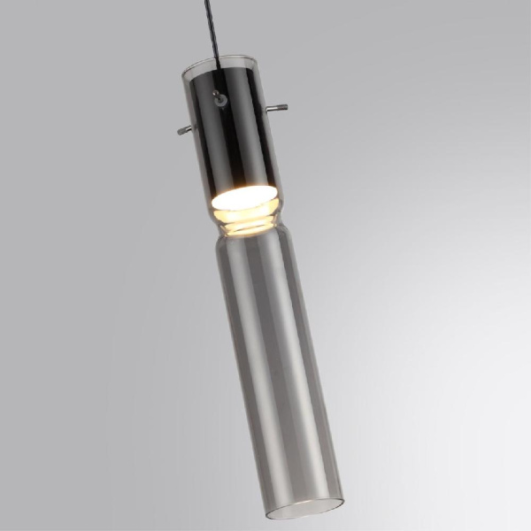 5058/5L PENDANT ODL24 459 черный/дымчатый/металл/стекло Подвес LED 5W 3000K SCROW