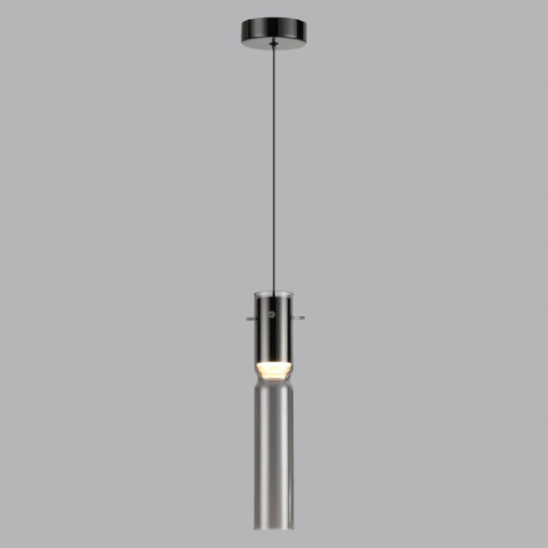 5058/5L PENDANT ODL24 459 черный/дымчатый/металл/стекло Подвес LED 5W 3000K SCROW