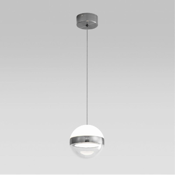 5037/9L L-VISION ODL24 511 никель/прозрачн/молочный/металл/акрил Подвес LED 9W 4000K 480лм RONI