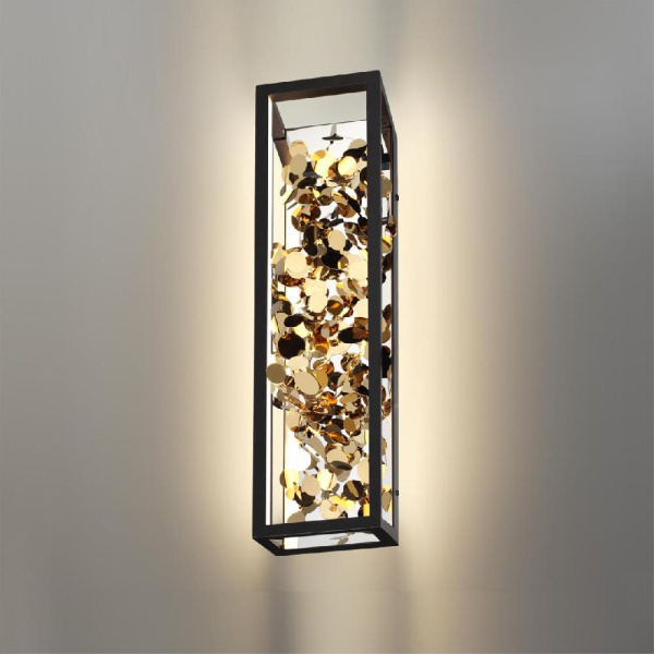 5065/17WL L-VISION ODL24 515 черный/золото/металл/металл Настенный светильник LED 1*17W 4000K BILD