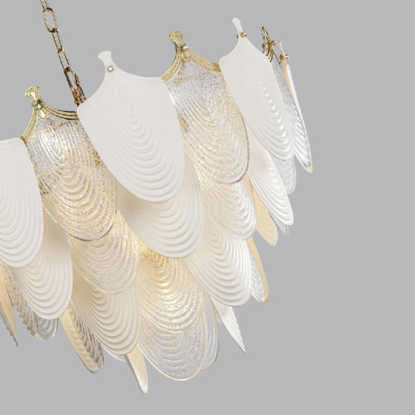 5051/21 HALL ODL24 517 золото/белый/прозрачный/металл/фарфор/стекло Люстра E14 21*40W PORCELA