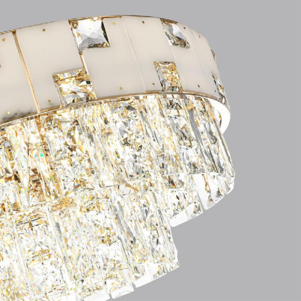 5076/11 HALL (В 2-Х КОРОБКАХ) ODL24 617 золото/прозрачный/белый/металл/хрусталь/алебастр Люстра E14 11*40W CHESSI