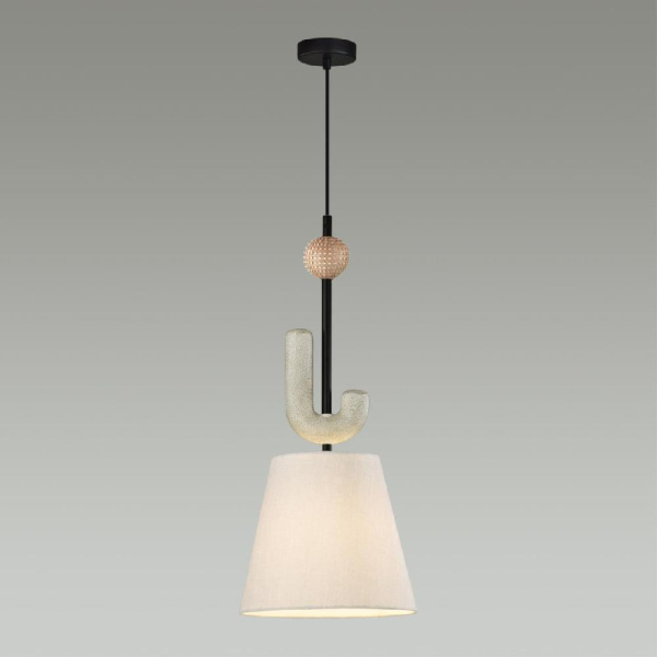 5410/1 MODERN ODL_EX24 167 черный матов./бежевый/металл/полирезин/ткань Подвес E14 1*40W BAGEL