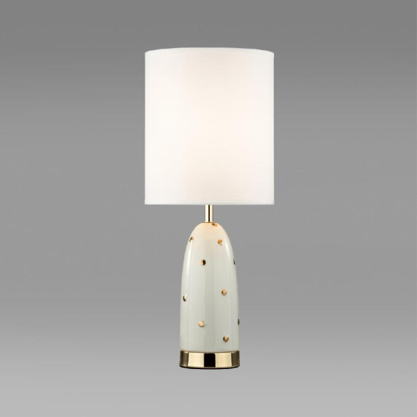 5423/1T MODERN ODL_EX24 42 золотой/молочный/белый/металл/керамика/ткань Настольная лампа E27 1*60W POLLEN