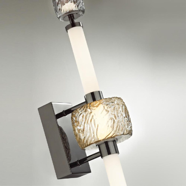 5427/28WL L-VISION ODL_EX24 131 черный хром/белый/дымчатый/коньячный/металл/стекло/акрил Бра LED 28W 4000K KLIFF