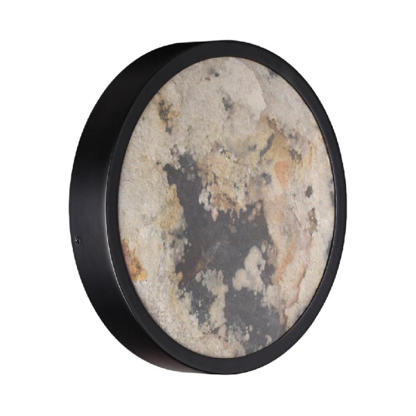 5064/15WL L-VISION ODL24 531 черн./серо-беж./металл/натур.камень/акрил Настенн.светильн. с переключ.цветов.темпер. LED 15W 3000К/4000K/6000K BERGI
