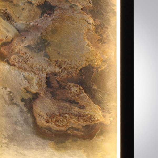 5078/30WL L-VISION ODL24 539 черн./серо-беж./металл/натур.камень/акрил Настен.светильн. со спотом LED 30W 3000K STOFLAKE