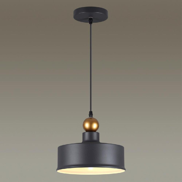 4088/1 PENDANT ODL19 495 темн.серый/золотой Подвес Е27 1*40W BOLLI