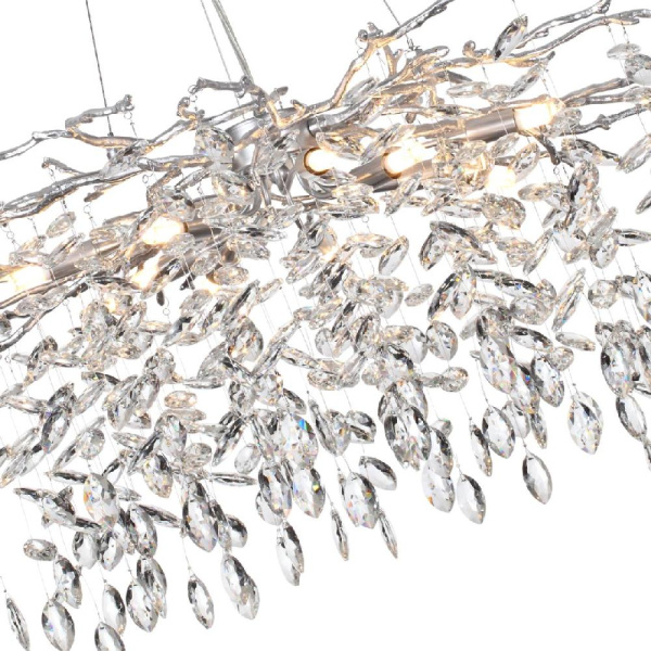 4970/10 HALL ODL24 635 матов.серебристый/алюмин./хрусталь Люстра G9 10*40W DELICA