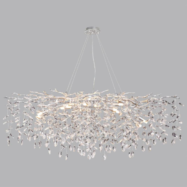 4970/14 HALL ODL24 635 матов.серебристый/алюмин./хрусталь Люстра G9 14*40W DELICA