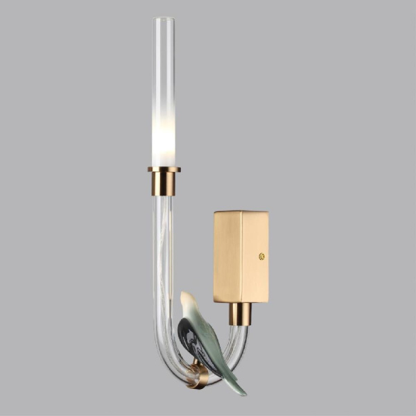 5431/2WL L-VISION ODL_EX24 123 золотой(под латунь)/белый градиент/беж./зеленый/ металл/стекло/керамика Бра (ЛЕВ.) LED 2W 4000K LARK