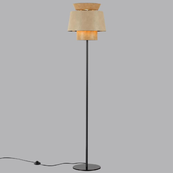 4992/1F PENDANT ODL24 521 черный/бежевый/терракотовый/золотой/металл/экокожа Торшер E27 1*60W KRESSA