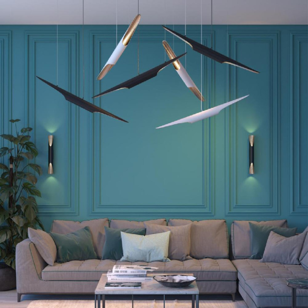 3816/50WG HIGHTECH ODL20 191 бел/золот/мет Подвесной свет-к GU10 LED 2*12W 220V WHITNEY