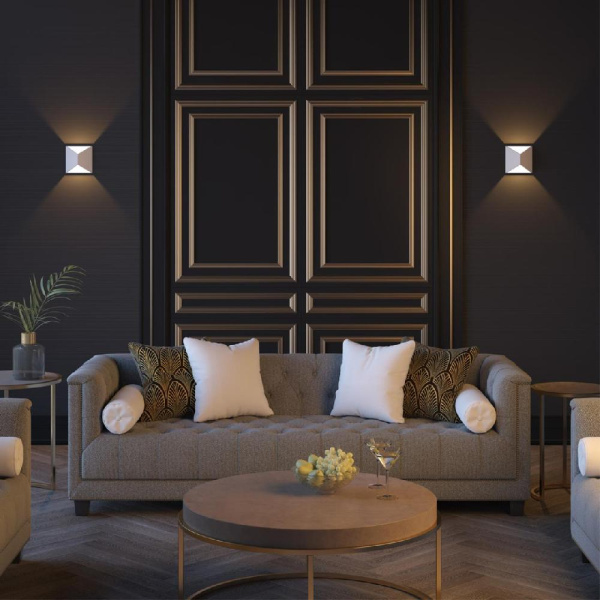 3909/10WL HIGHTECH ODL20 387 белый/металл Настенный светильник LED 3500K 10W 220V IP65 TIBRO