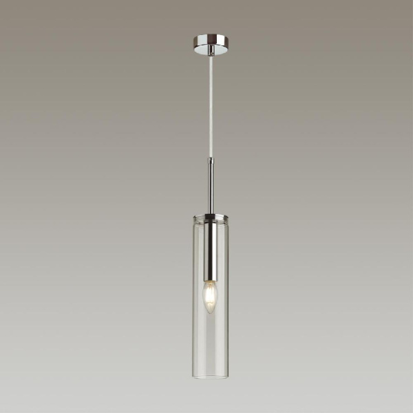 4695/1 PENDANT ODL20 469 хром/прозрачный Подвес E14 1*40W KLUM