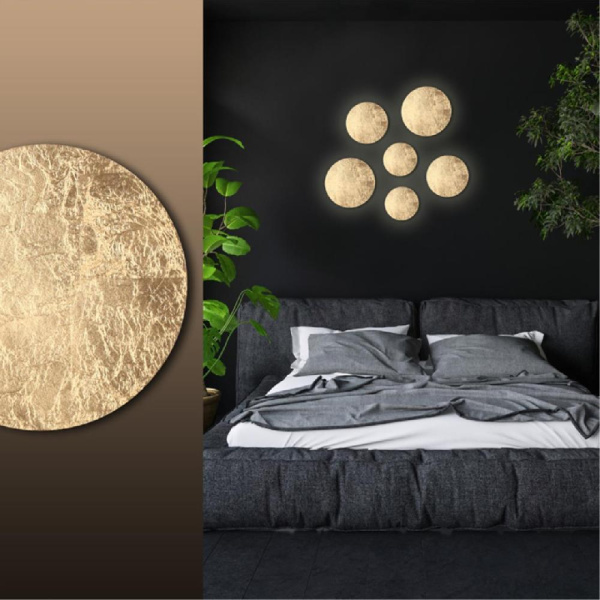 3561/9WL HIGHTECH ODL18 359 золот. фольг-ние Настен. светильник IP20 LED 3000K 9W 504Лм 220V SOLARIO