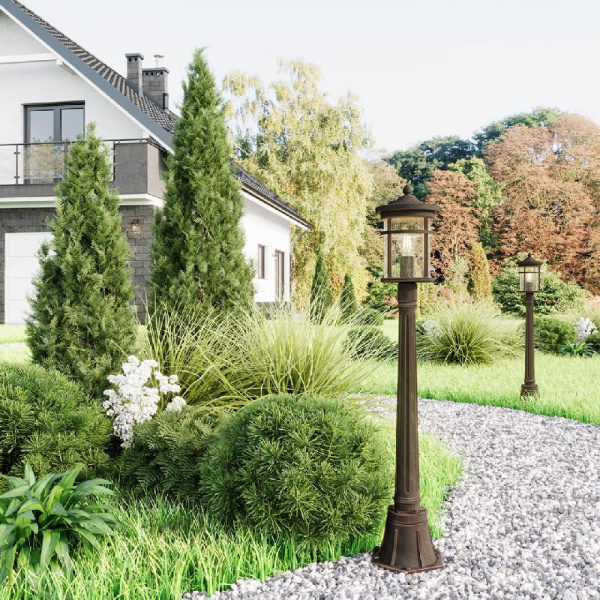 4044/1F NATURE ODL18 753 коричневый/патина Уличный светильник, 103см IP44 E27 60W 220V VIRTA