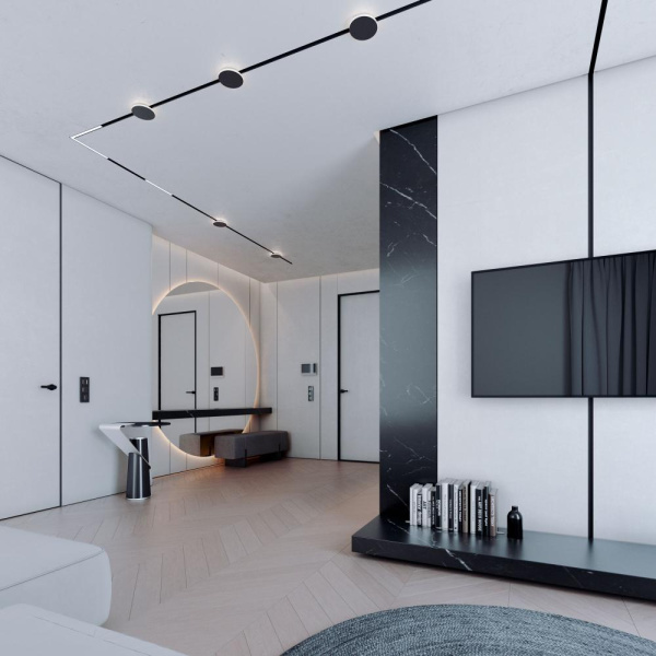 Slim Magnetic Трековый светильник 4W 4000K Cally черный 85172/01