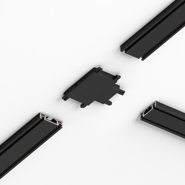 Flat Magnetic Четырёхсторонний соединитель для накладного шинопровода чёрный 85003/00