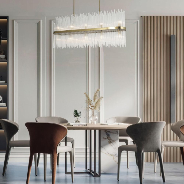 Подвесная люстра со стеклянным рассеивателем 486/10