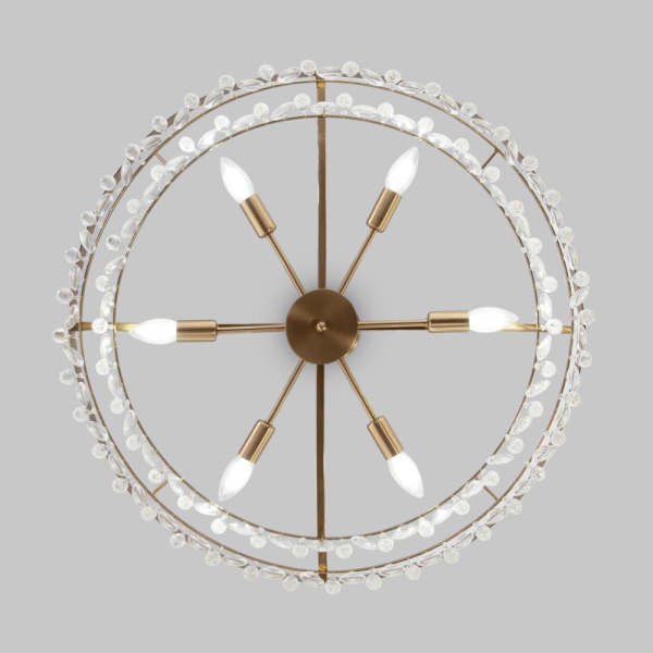 Подвесная люстра с хрусталем 60165/6 латунь