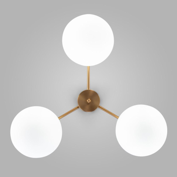 Подвесная люстра со стеклянными плафонами 30190/3 латунь