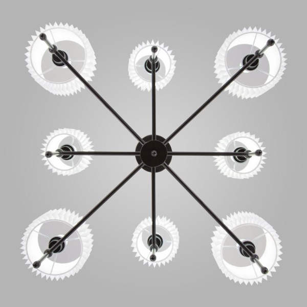 Потолочный светильник с тканевыми абажурами 60162/8 черный