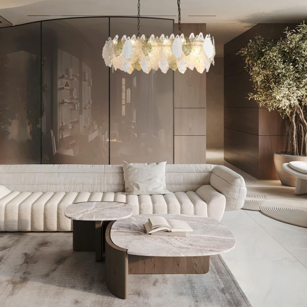 Подвесная люстра с фактурным стеклом 370