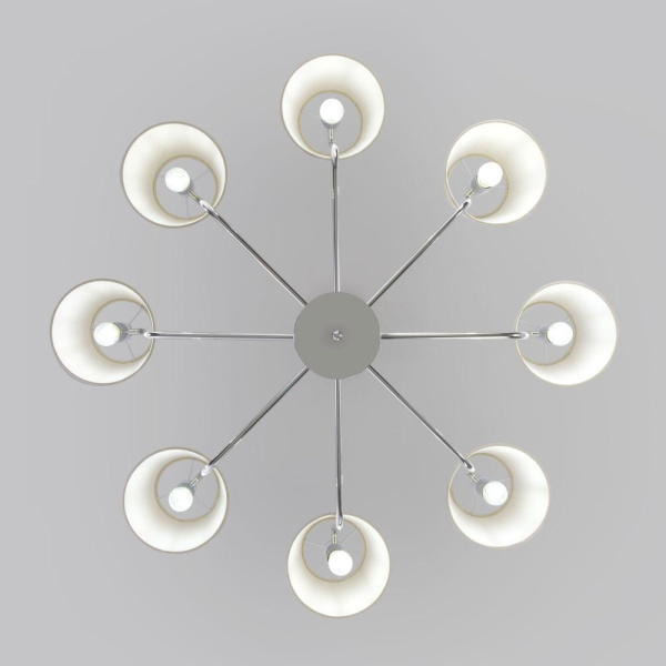 Подвесная люстра с тканевыми абажурами 60155/8 хром