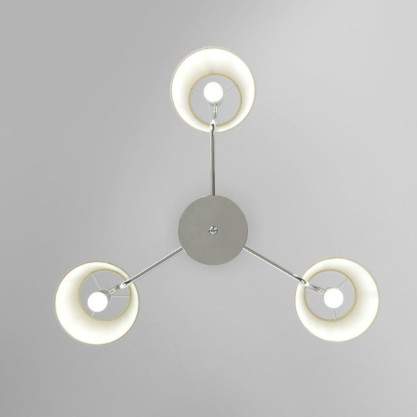 Подвесная люстра с тканевыми абажурами 60155/3 хром