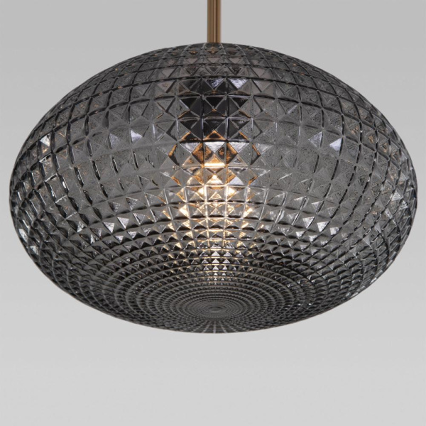 Подвесной светильник со стеклянным плафоном 50263/1 темно-серый