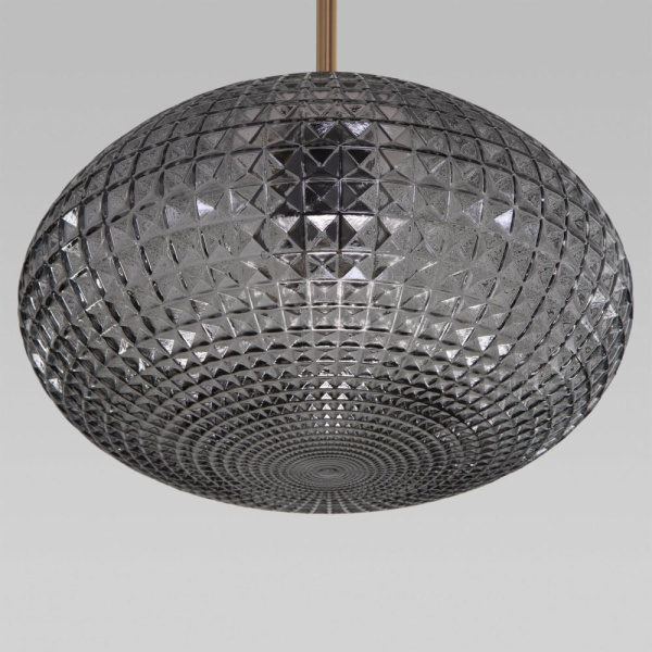 Подвесной светильник со стеклянным плафоном 50263/1 темно-серый