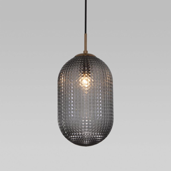 Подвесной светильник со стеклянным плафоном 50261/1 темно-серый