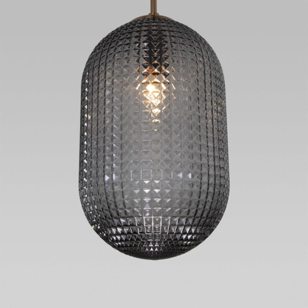 Подвесной светильник со стеклянным плафоном 50261/1 темно-серый