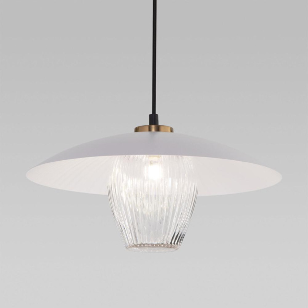 Подвесной светильник со стеклянным плафоном 50259/1 белый/прозрачный