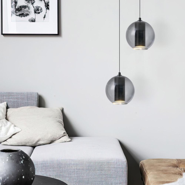 Подвесной светодиодный светильник со стеклянным плафоном 50258/1 LED дымчатый